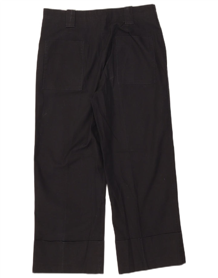 Женские укороченные брюки Zara Medium W28 L24, черные, хлопковые