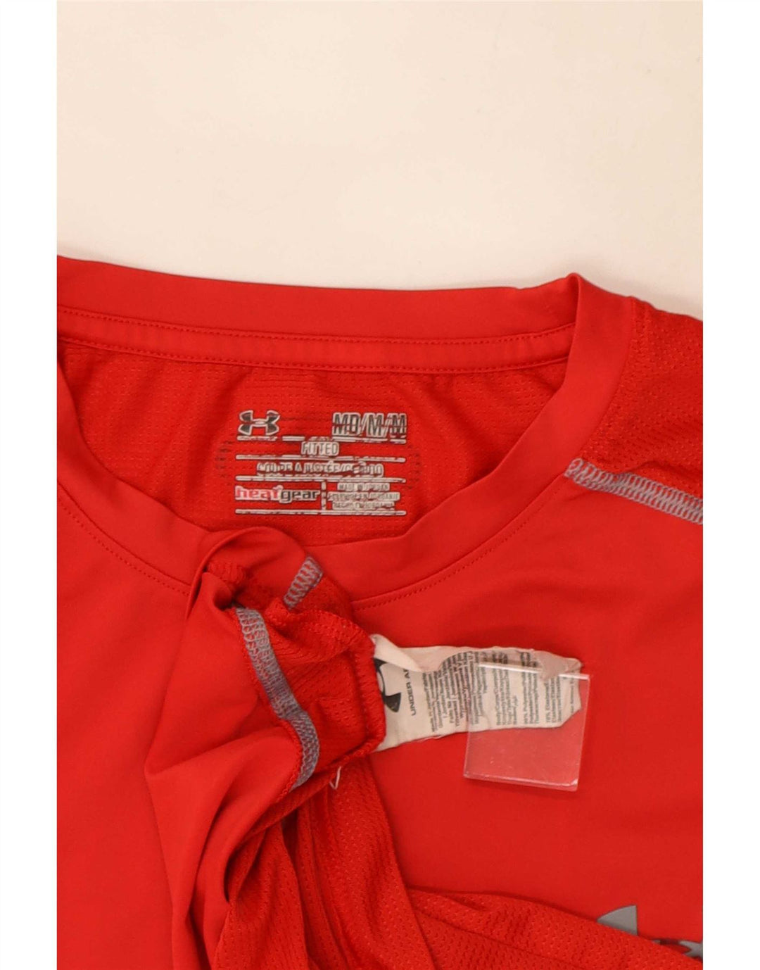 Мужская футболка Under Armour Heat Gear, верх из полиэстера среднего красного цвета