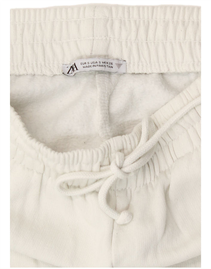 Женские спортивные брюки Zara Joggers UK 8, маленькие белые хлопковые брюки