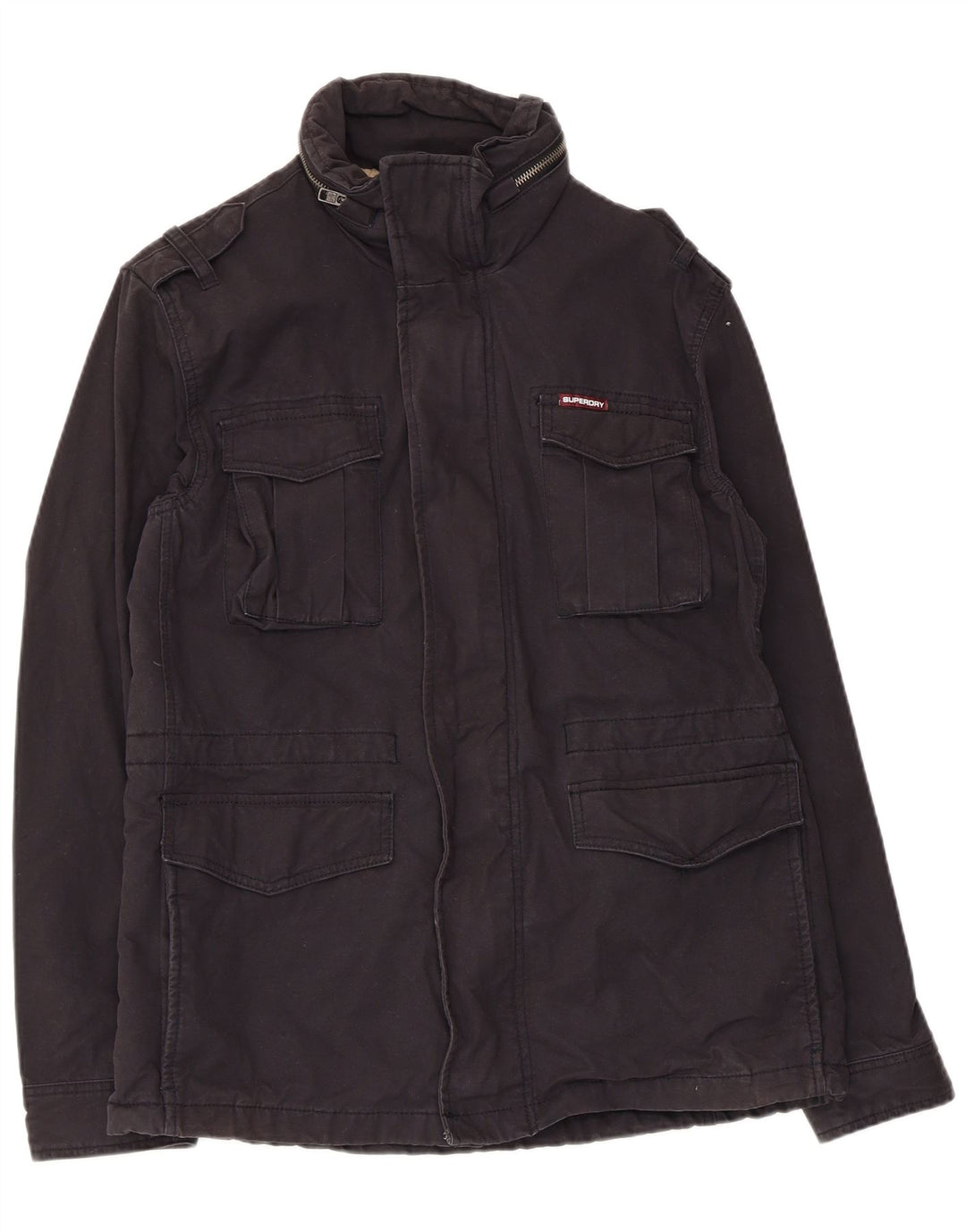 Мужская куртка Superdry UK 40, большая черная, хлопок