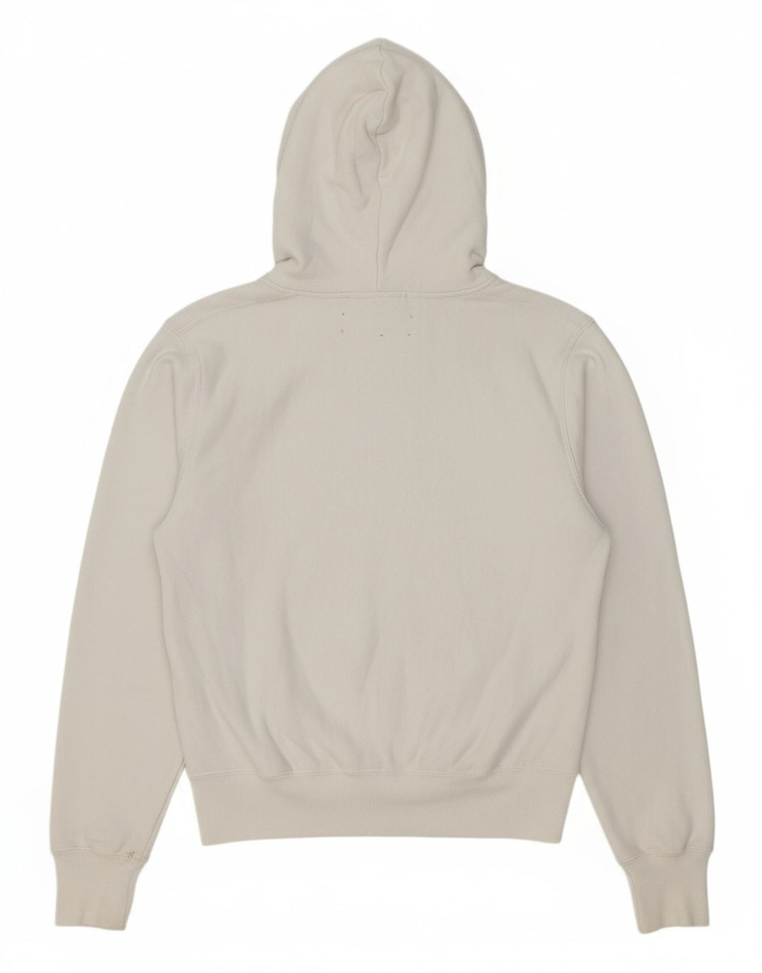 CHAMPION Mens Reverse Weave Hoodie Jumper Small Off White Cotton