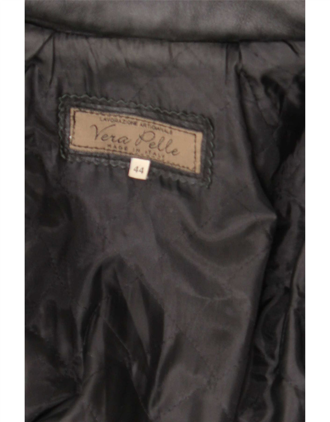 Винтажное женское кожаное пальто с капюшоном IT 44 Medium Black