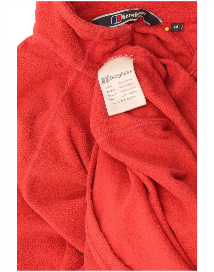 Berghaus Женский флисовый джемпер с воротником на молнии UK 14, средний красный полиэстер