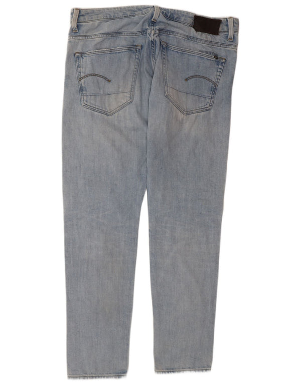 Мужские потертые узкие джинсы G-STAR W36 L32, синий хлопок