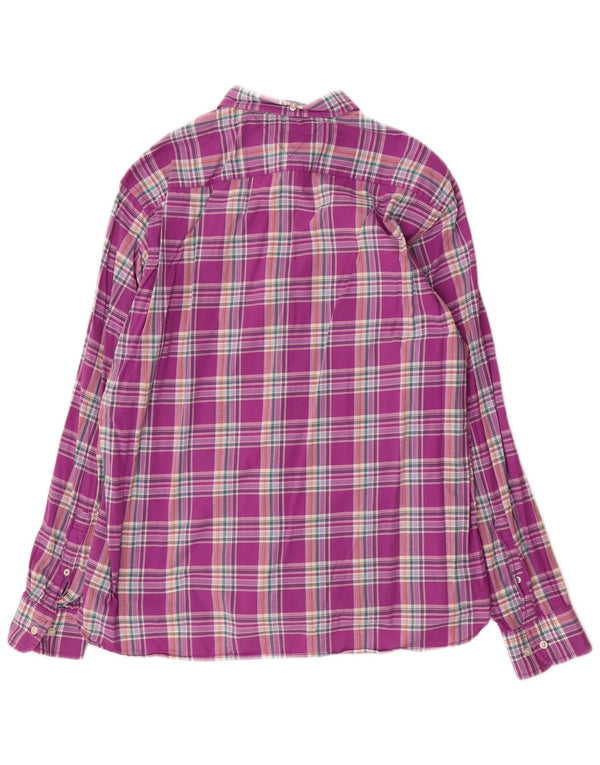Мужская рубашка Tommy Hilfiger Custom Fit XL, фиолетовая клетка в клетку, хлопок