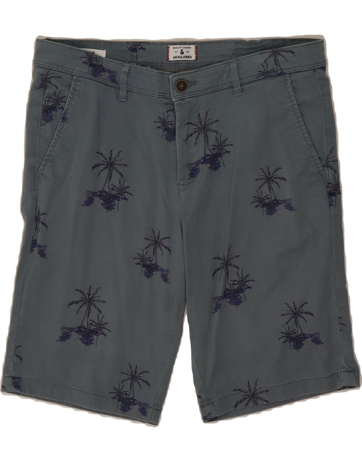 JACK & JONES Mens Regular Chino Shorts Medium W32 Grey Cotton Hawaiian Vintage Jack & Jones and Second-Hand Jack & Jones from Messina Hembry 