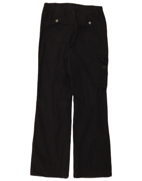 Женские брюки-карго Adidas Bootcut UK 10, маленькие W27 L30, черные, хлопковые