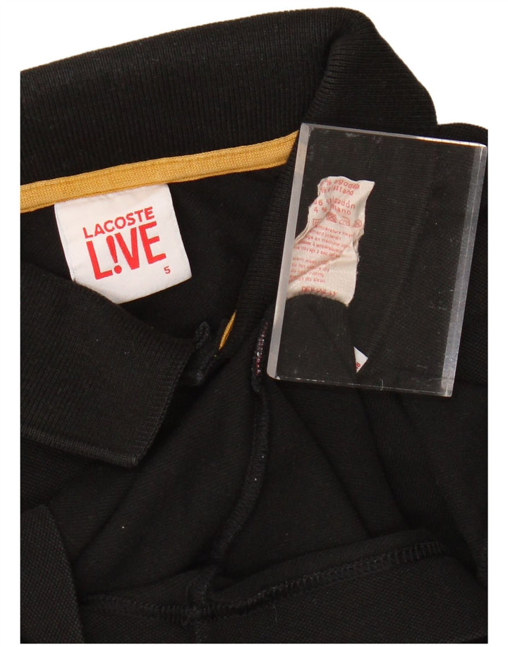 Мужская рубашка-поло LACOSTE, размер 5, большая, черная, хлопок
