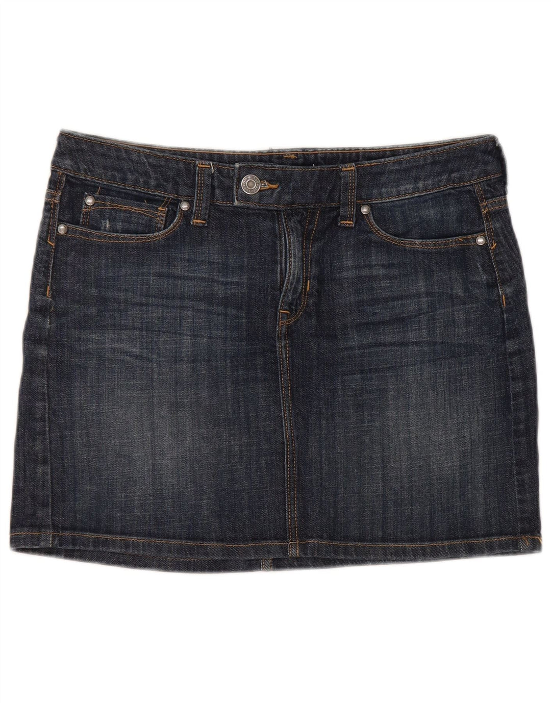 Женская мини-юбка Gap джинсовая UK 12 Medium W32 Темно-синяя, хлопок