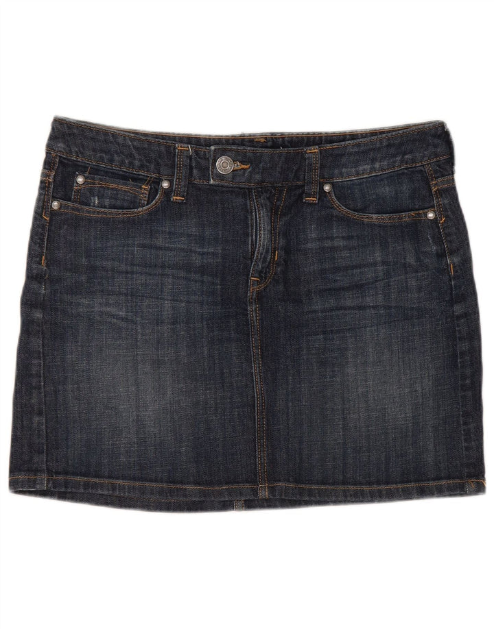 Женская мини-юбка Gap джинсовая UK 12 Medium W32 Темно-синяя, хлопок