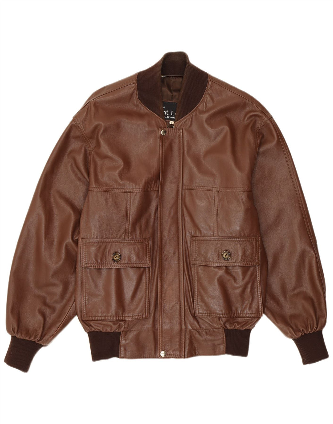 Мужская кожаная куртка VINTAGE UK 36 маленькая коричневая кожа
