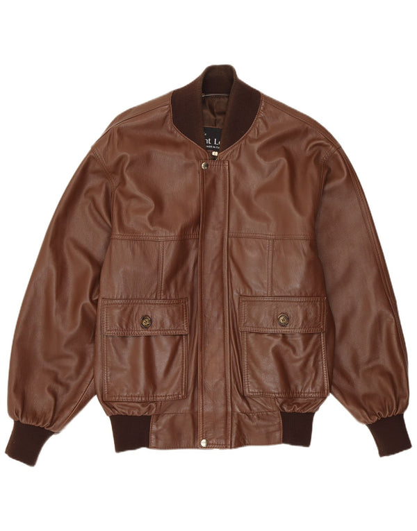 Мужская кожаная куртка VINTAGE UK 36 маленькая коричневая кожа