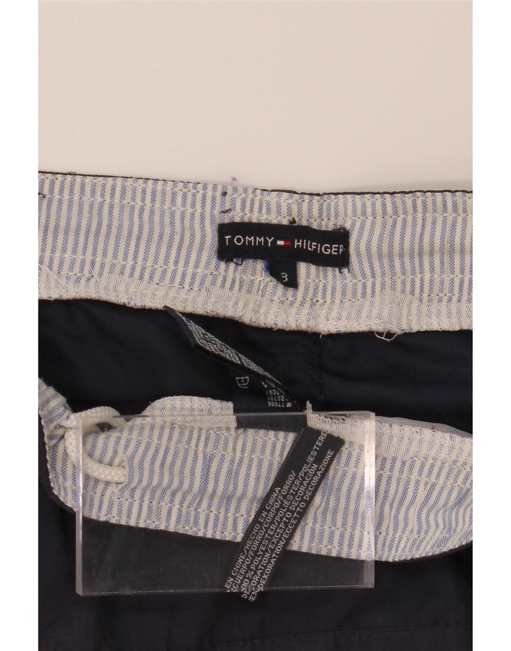 TOMMY HILFIGER Womens Swimming Shorts US 8 Medium  Navy Blue Colourblock Vintage Tommy Hilfiger and Second-Hand Tommy Hilfiger from Messina Hembry 