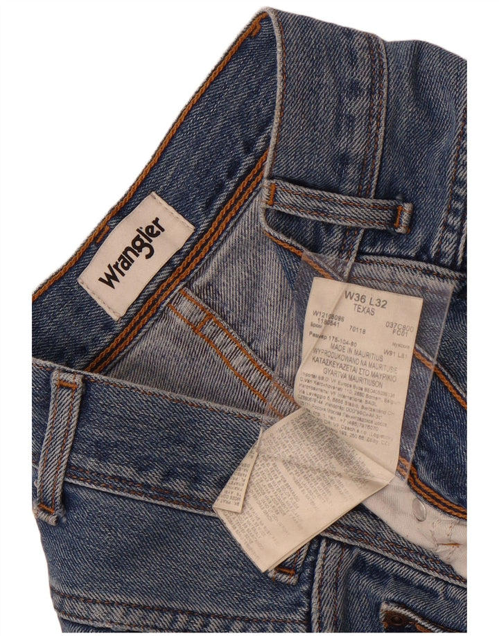 Мужские прямые джинсы Wrangler Texas W36 L32, синий хлопок