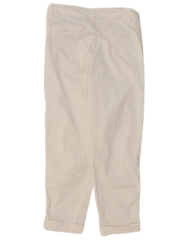 Женские зауженные брюки-чиносы Zara EU 40 Medium W30 L27, белый хлопок