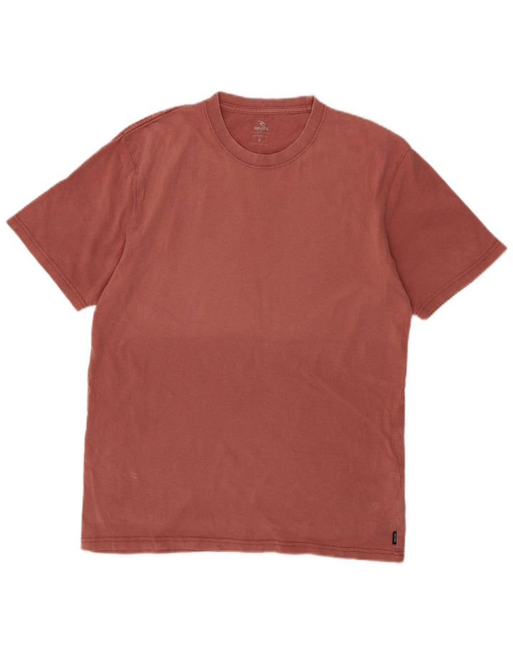 Мужская футболка свободного кроя Rip Curl, маленький розовый хлопковый топ