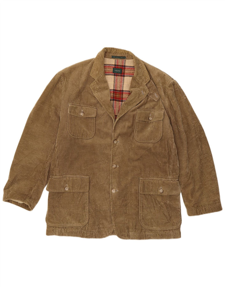 Мужская вельветовая куртка BENETTON IT 50, большая, бежевый, хлопок