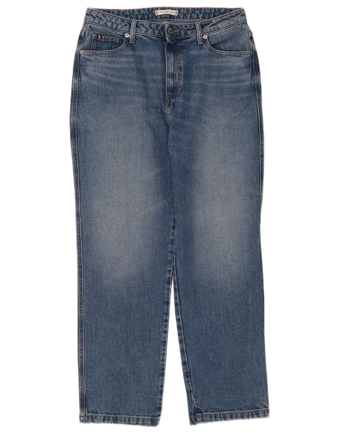 TOMMY HILFIGER Womens High Waist Classic Fit Straight Jeans W31 L28 Blue Vintage Tommy Hilfiger and Second-Hand Tommy Hilfiger from Messina Hembry 