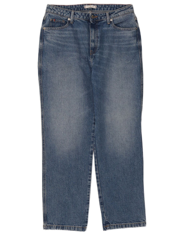 TOMMY HILFIGER Женские прямые джинсы классического кроя с завышенной талией W31 L28 синие