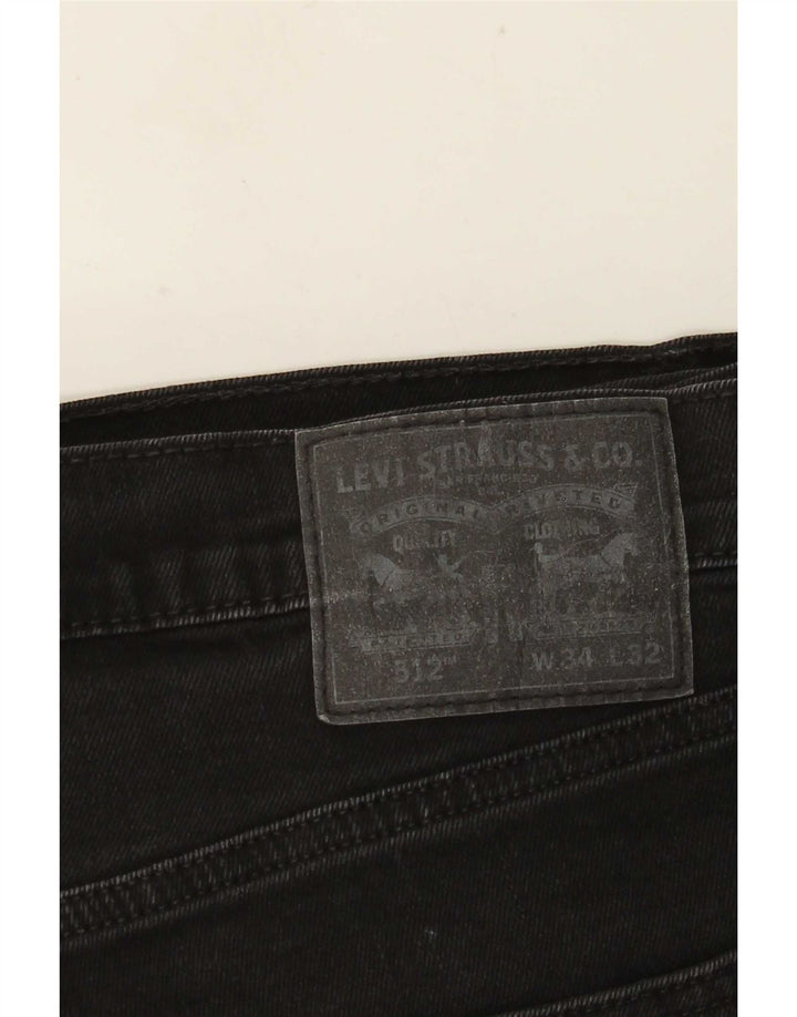 Мужские зауженные джинсы Levi's 512 W34 L32 черные