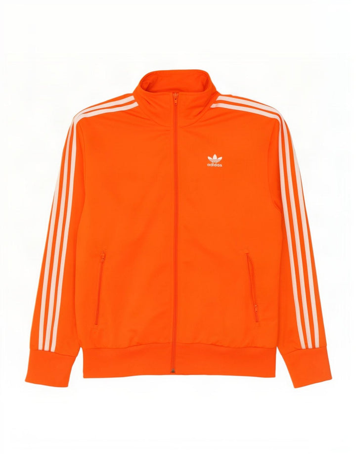Мужская спортивная куртка Adidas среднего размера из полиэстера оранжевого цвета