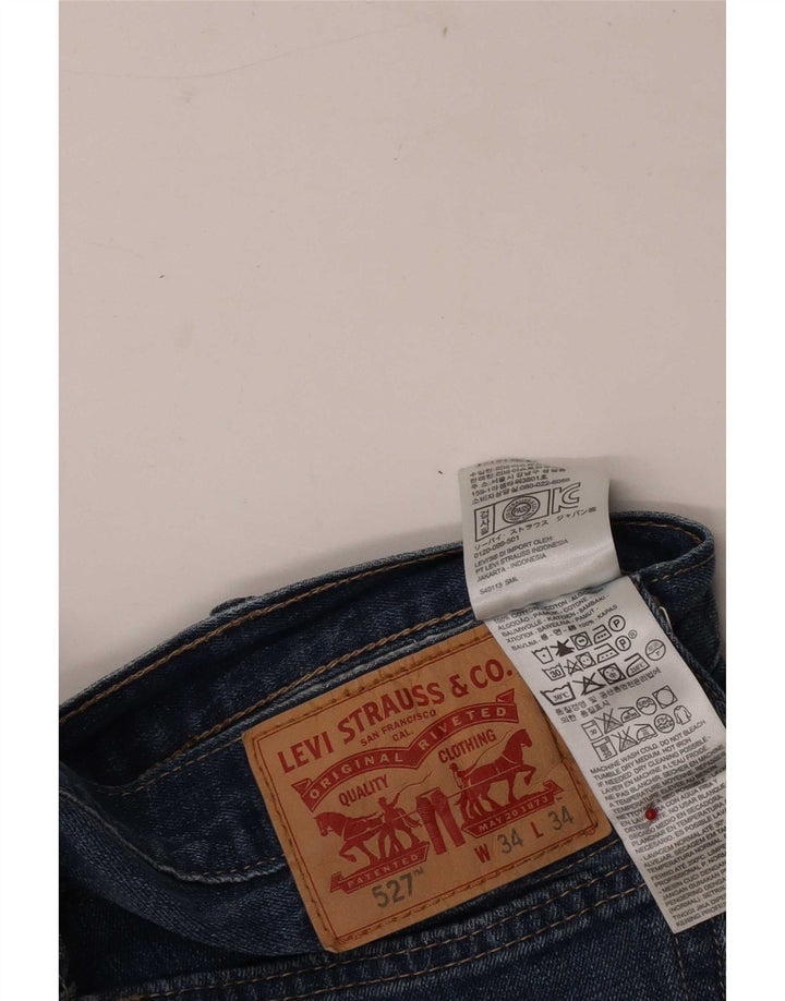 Мужские джинсы Levi's 527 Bootcut W34 L34 синие, хлопок