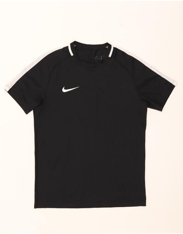 Мужская футболка Nike Dri Fit, средний черный полиэстер с цветными блоками
