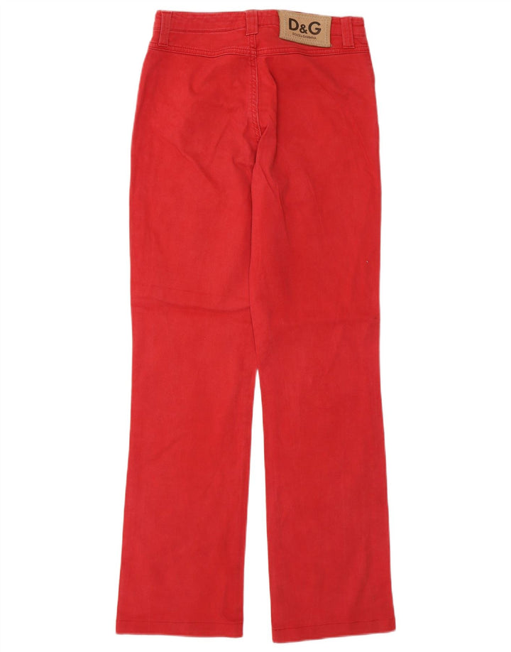 DOLCE & GABBANA Womens Ittierre Straight Jeans IT 40 Small W26 L28 Red