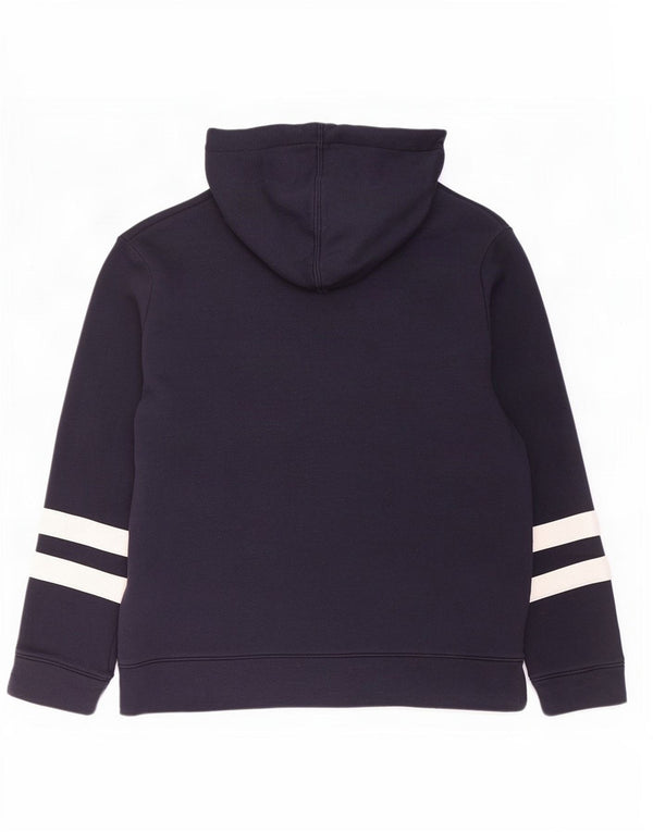 Nautica Mens Hoodie Jumper XL Navy Blue Colourblock Cotton