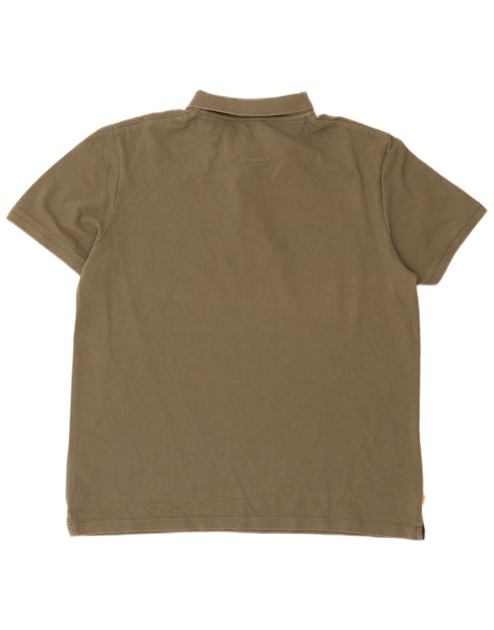 Мужская рубашка-поло стандартного кроя Timberland, большой размер, цвет хаки, хлопок