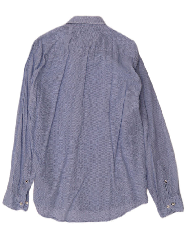 Мужская рубашка Tommy Hilfiger в крупную синюю клетку из хлопка