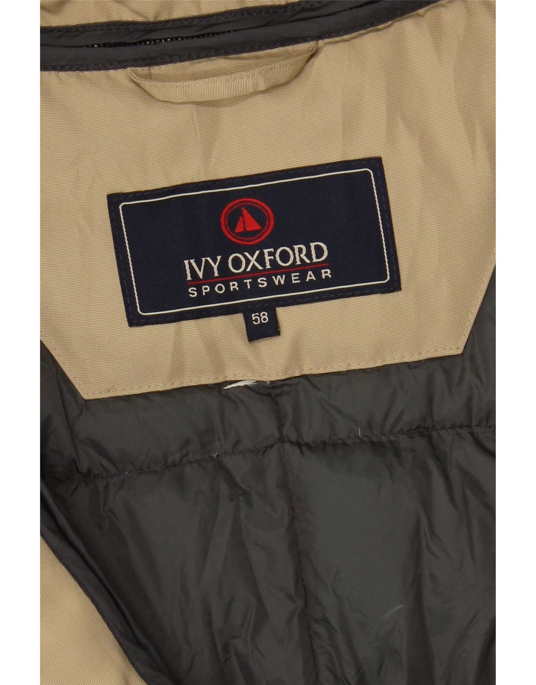 IVY OXFORD Mens Padded Jacket IT 58 4XL Beige Polyester