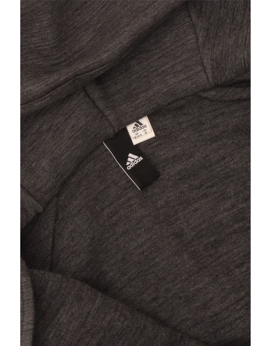 Женский свитер с капюшоном на молнии Adidas UK 12/14, средний серый в тонкую полоску