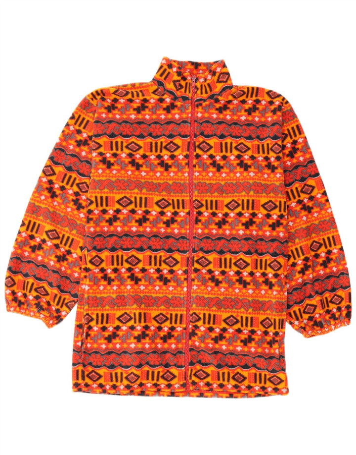 Винтажная мужская флисовая куртка UK 38, средний разноцветный Fair Isle
