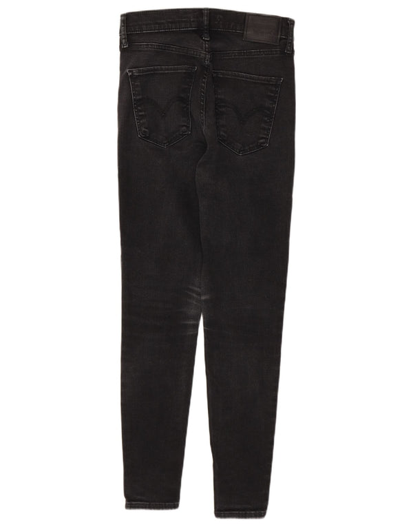 Женские джинсы суперскинни с высокой посадкой Levi's W26 L28, серый хлопок