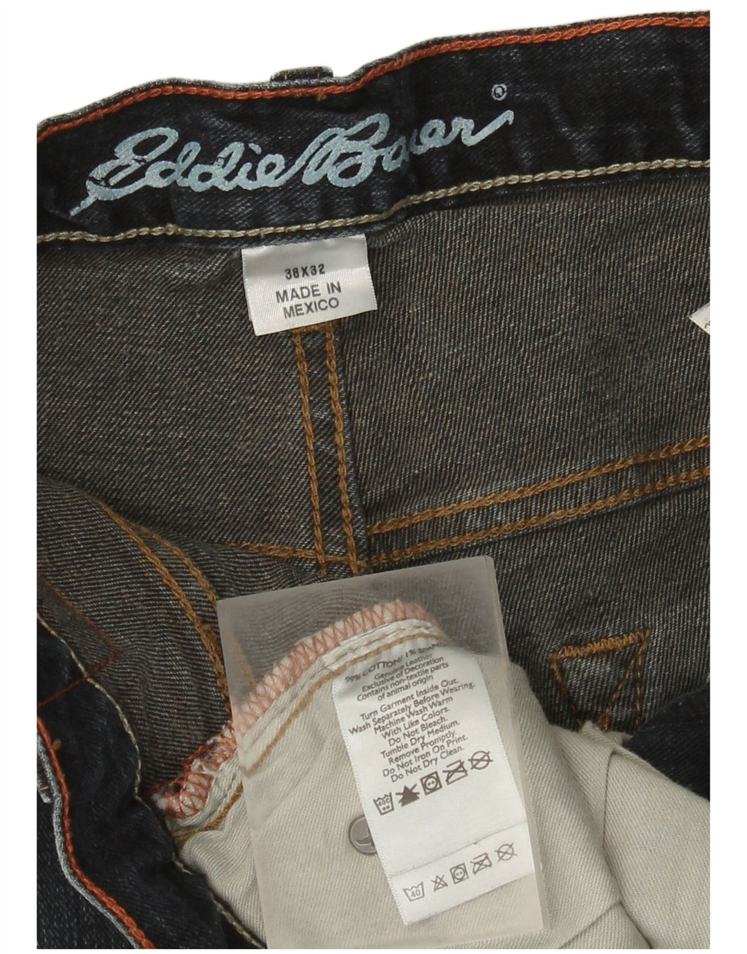 Мужские прямые джинсы Eddie Bauer W38 L32 темно-синие, хлопок