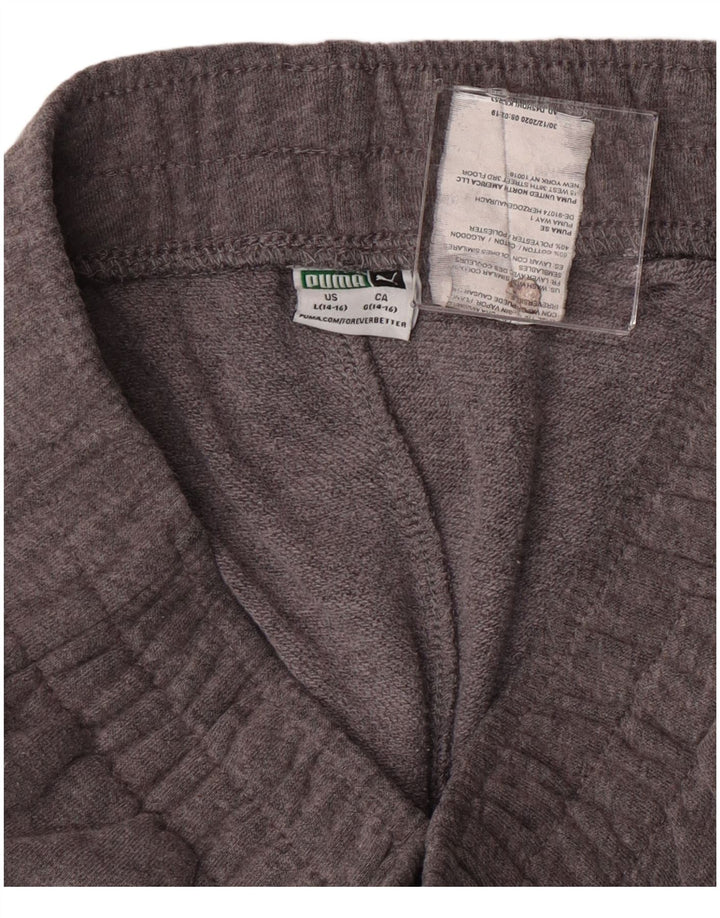 Спортивный костюм Puma для мальчиков с графическим рисунком, брюки для бега, 14–15 лет, большой размер, серый хлопок