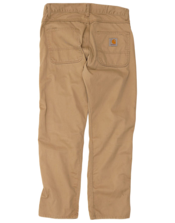 Carhartt Мужские прямые повседневные брюки W32 L32 Бежевый полиэстер