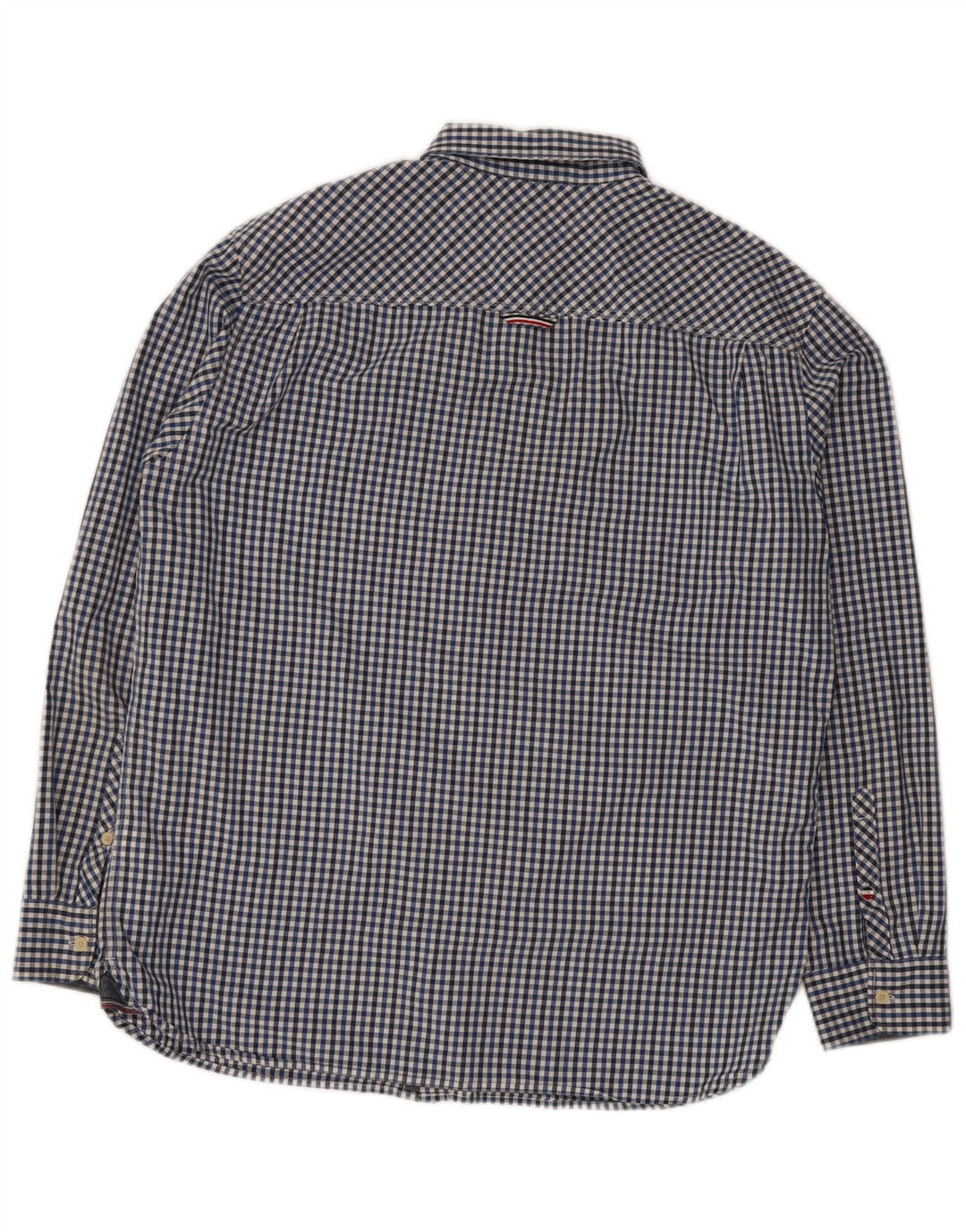 Мужская рубашка стандартного кроя Tommy Hilfiger XL, синяя, хлопок в мелкую клетку