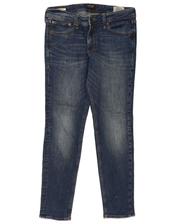 Мужские джинсы скинни Jack & Jones Liam W32 L30, синий хлопок