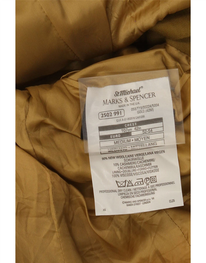 Мужской пиджак Marks & Spencer с 3 пуговицами, Великобритания 42 XL, хаки, шерсть