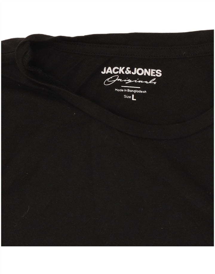 Мужская футболка Jack & Jones, большая черная