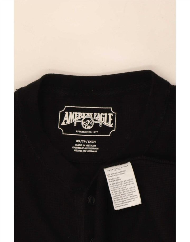Мужской топ American Eagle с длинным рукавом XS, черный хлопок