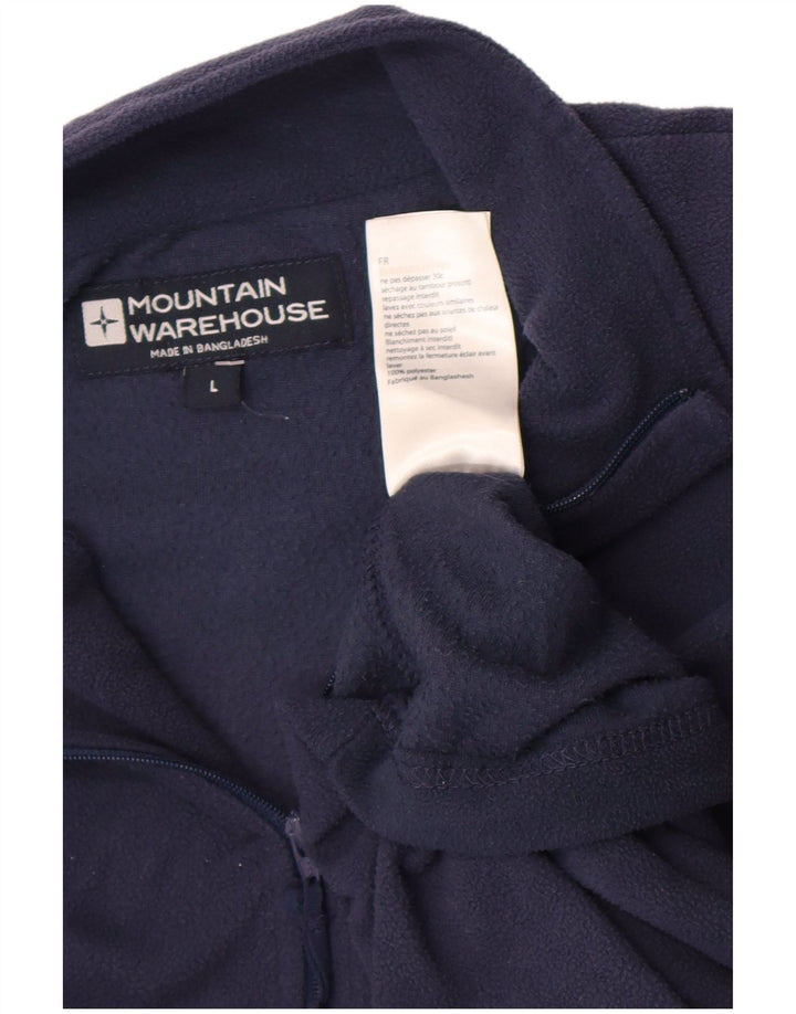 Мужской флисовый джемпер с воротником на молнии Mountain Warehouse, большой темно-синий полиэстер