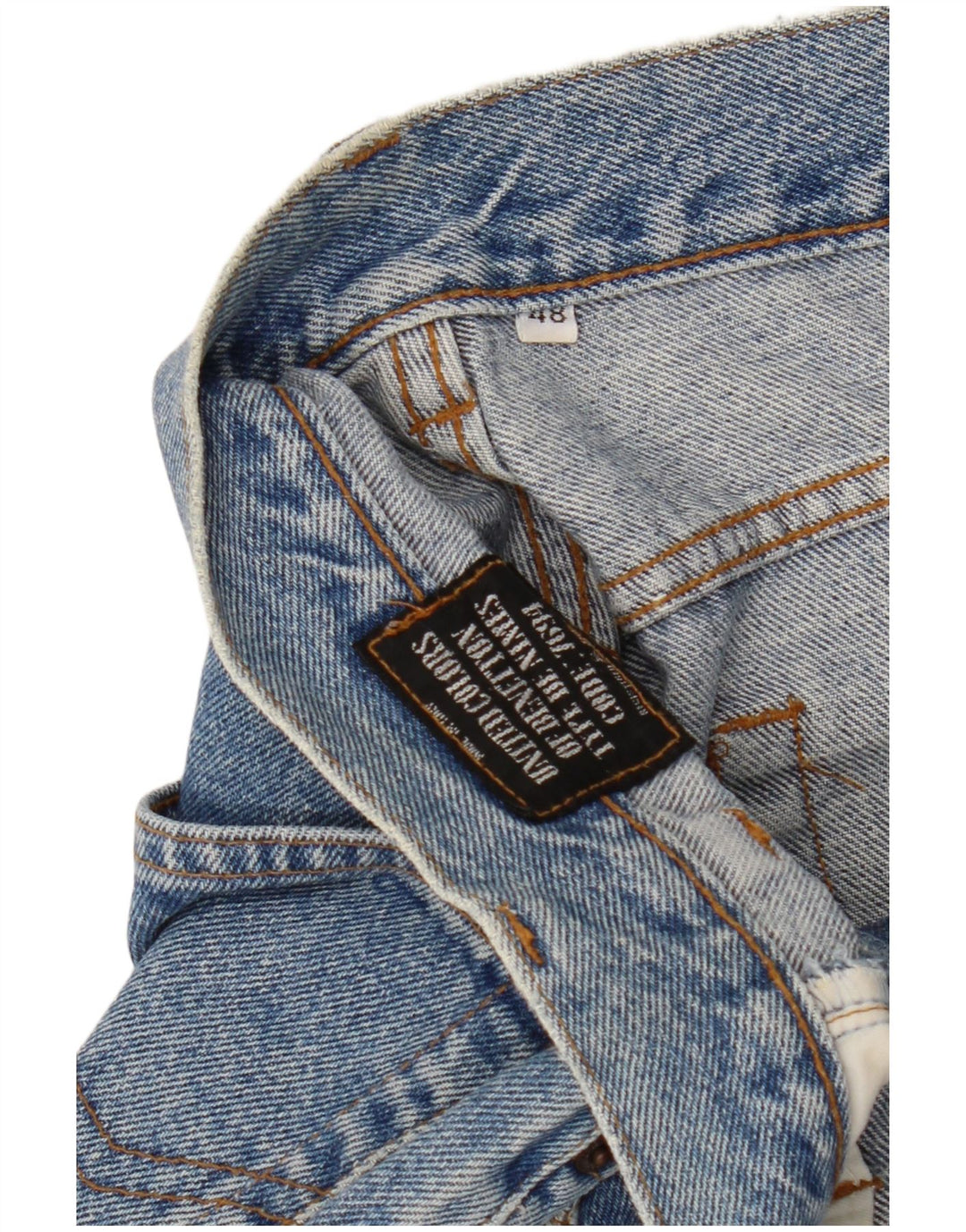 BENETTON Женские зауженные джинсы с высокой талией IT 48 XL W32 L30 Синий хлопок