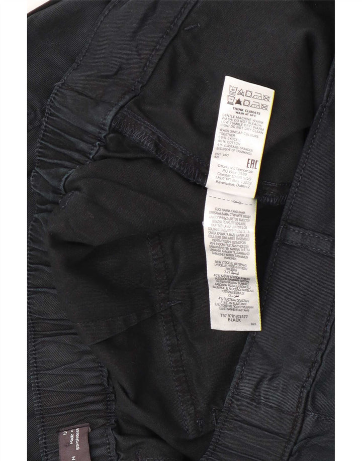 Женские укороченные брюки карго Marks & Spencer UK 12 Medium W30 L23 черные