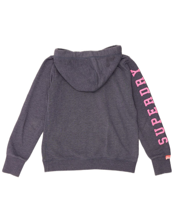 Женский джемпер с капюшоном Superdry UK 16, большой синий, хлопок