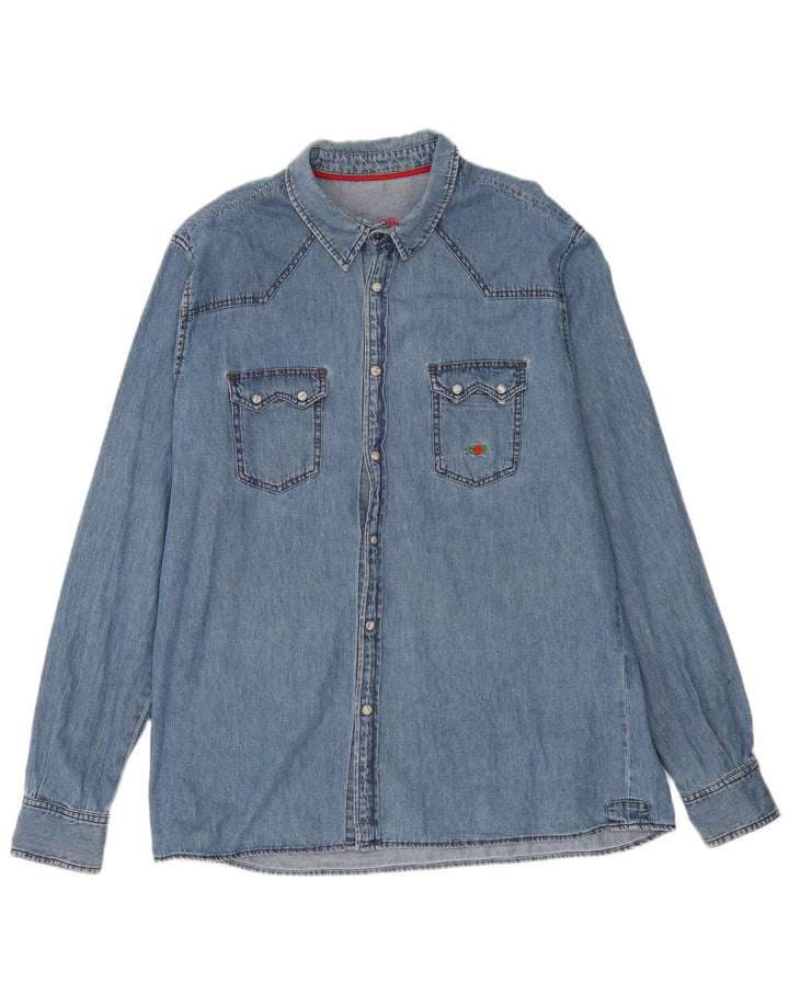 Мужская джинсовая рубашка Charro 2XL, синяя, хлопок