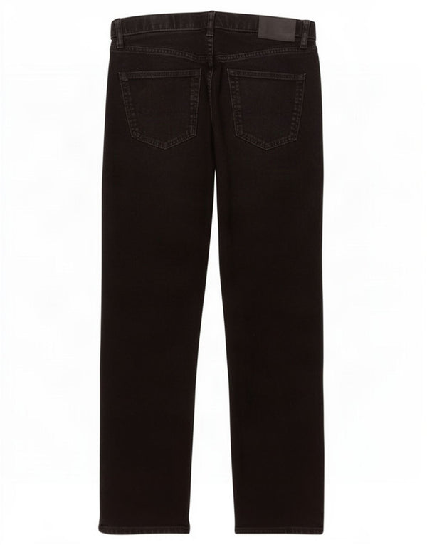 Мужские прямые джинсы Marks & Spencer W34 L31, черные, хлопковые