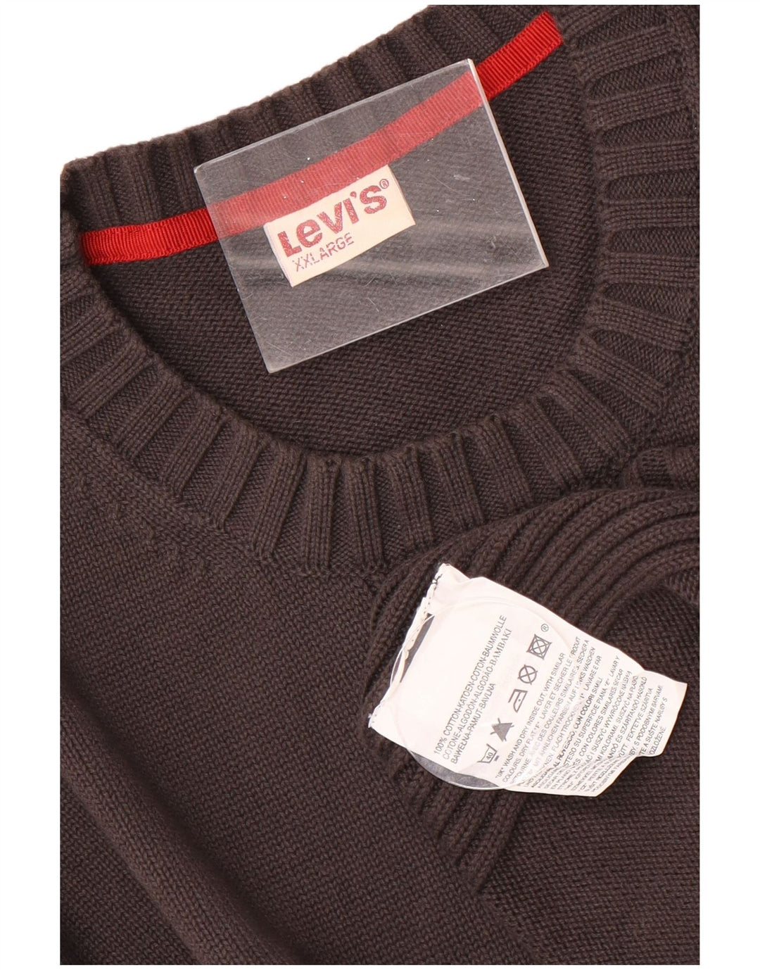 Мужской джемпер с круглым вырезом Levi's 2XL, черный хлопок